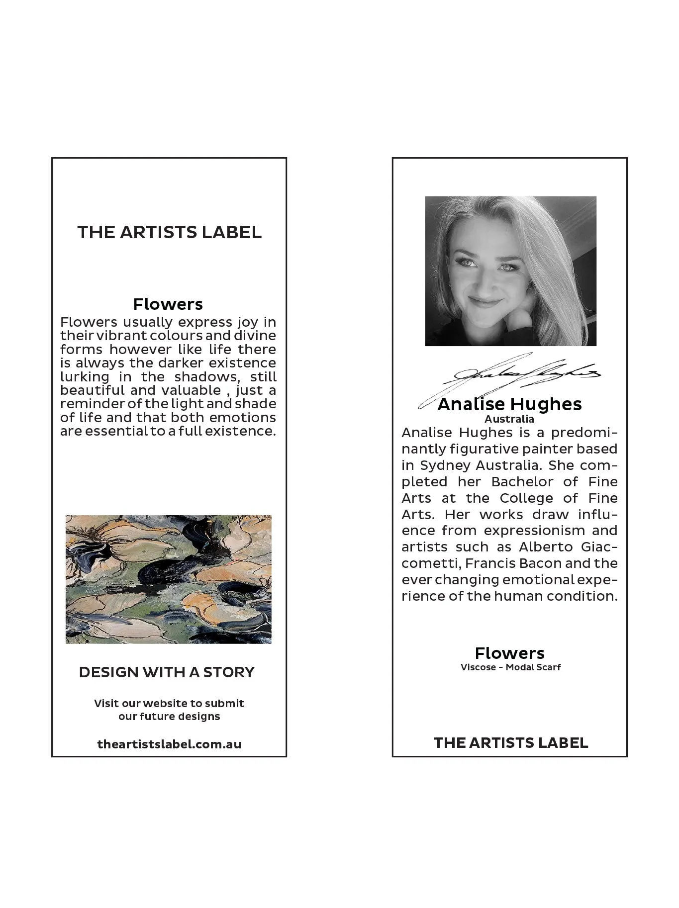 THE ARTISTS LABEL FLOWERS SCARF sold by ENNI product image thumbnail 3