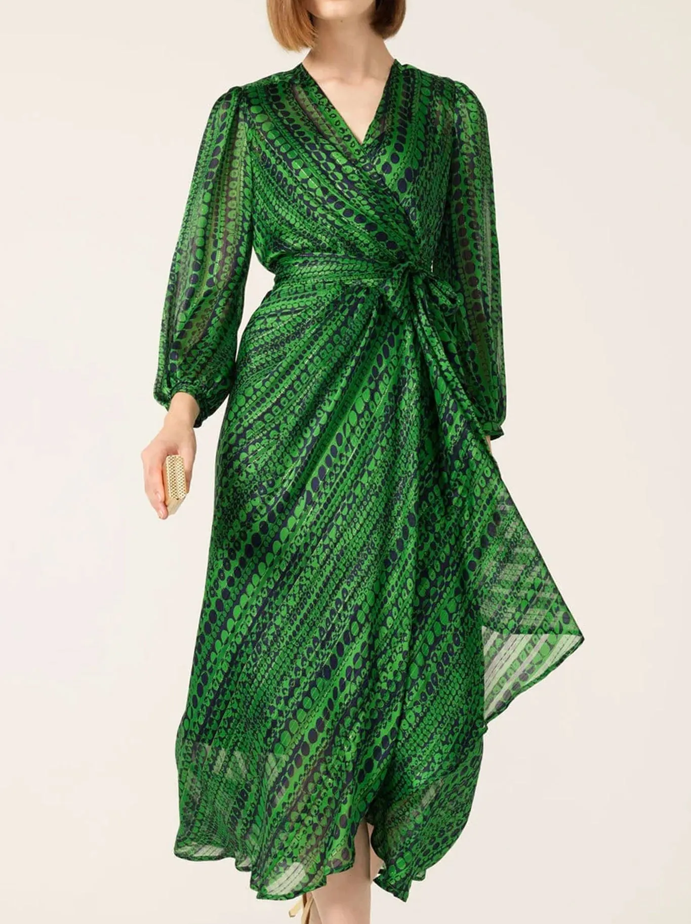 SACHA DRAKE SAVOIR MIDI WRAP DRESS sold by ENNI