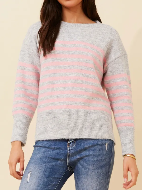 CAROLINE K MORGAN STRIPE KNIT PULLOVER sold by ENNI