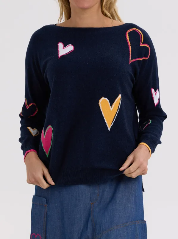 ZAKET & PLOVER INTARSIA HEARTS KNIT sold by ENNI