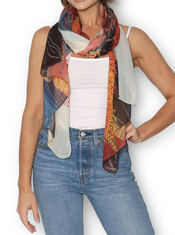 THE ARTISTS LABEL BLUE MOUNTAINS GOLDEN HOUR SCARF sold by ENNI