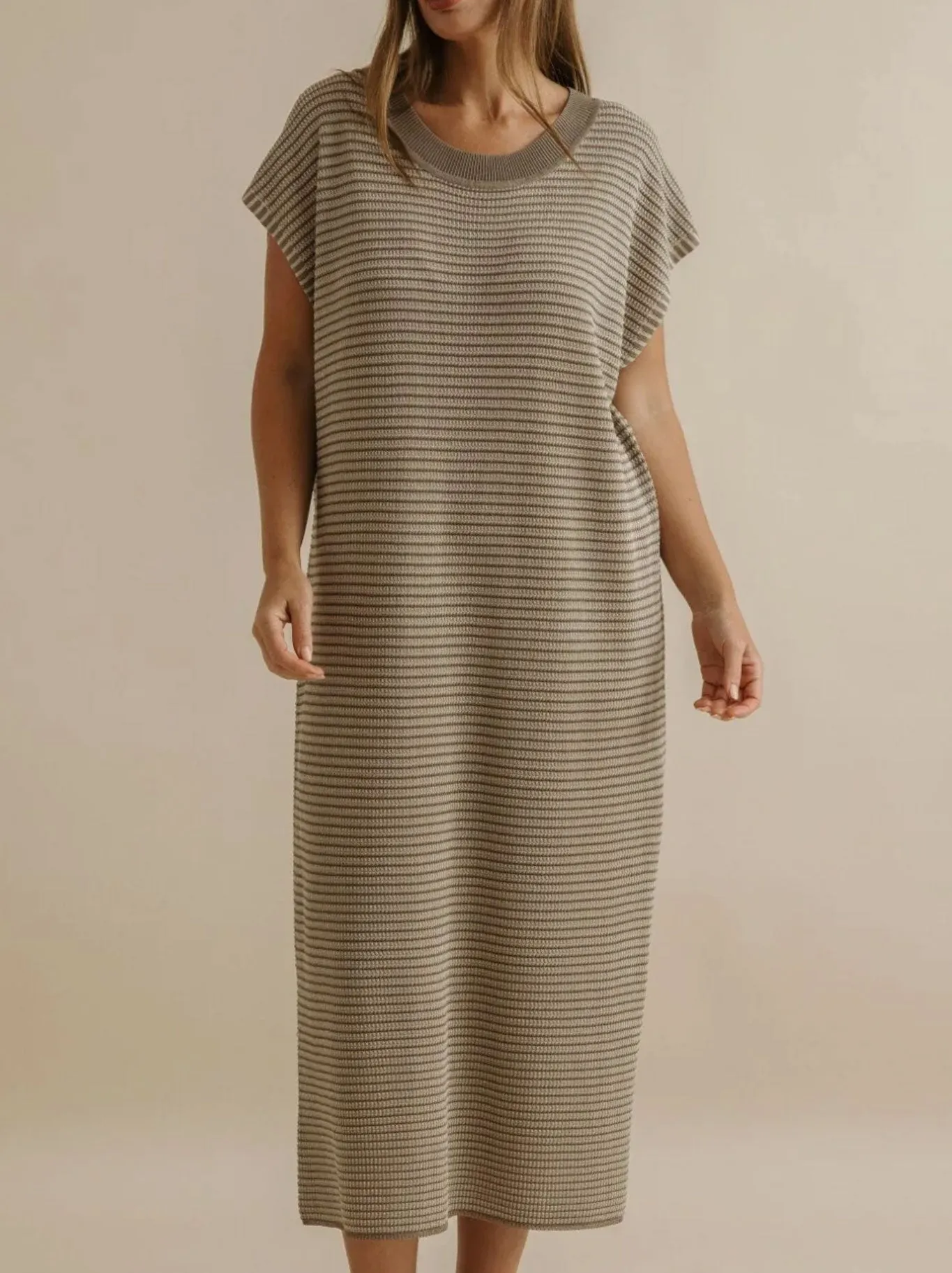 TALAMAYA LATTICE KNITTED DRESS sold by ENNI