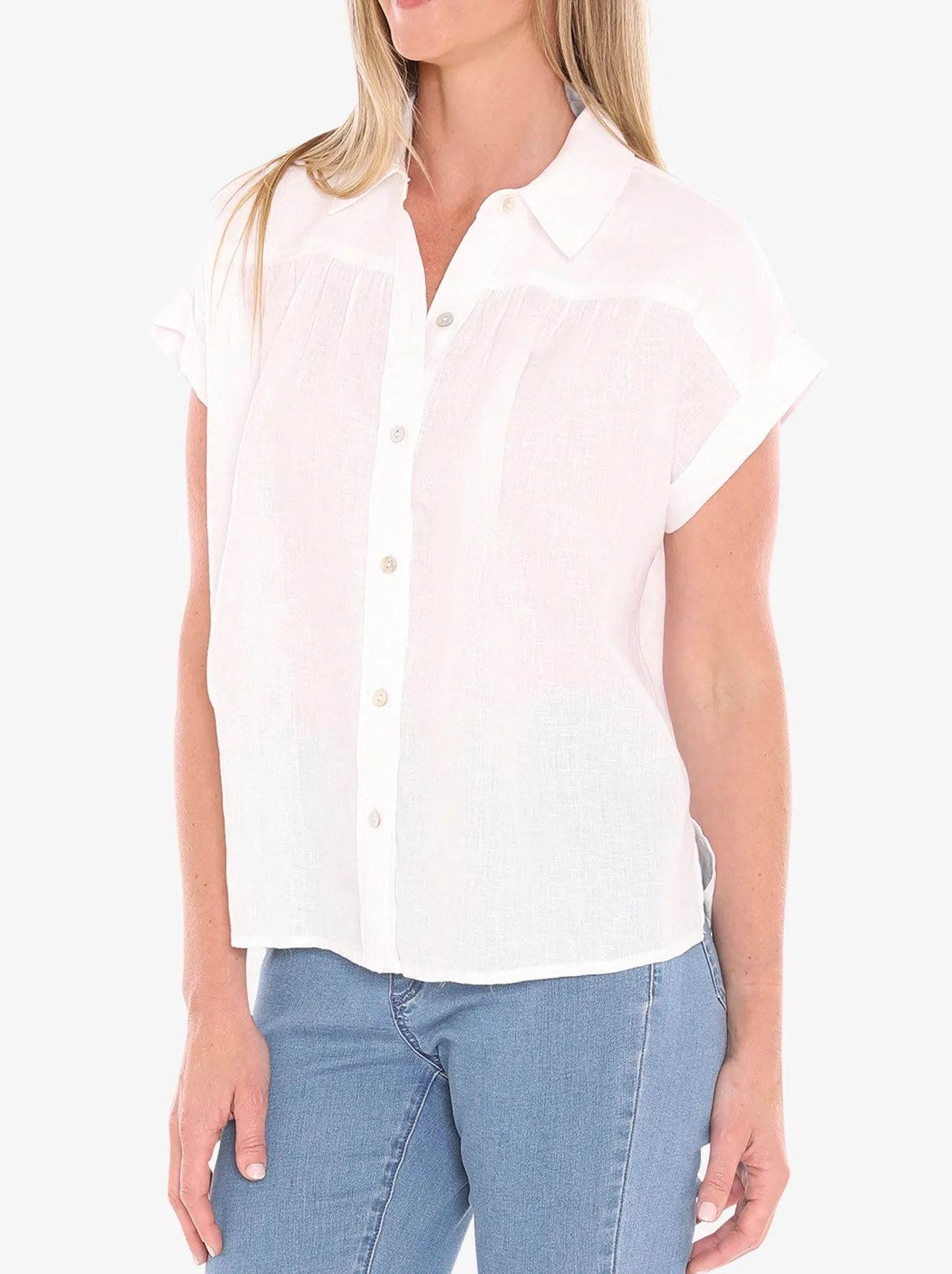 JUMP GATHER SHORT SLEEVE SHIRT sold by ENNI product image thumbnail 2