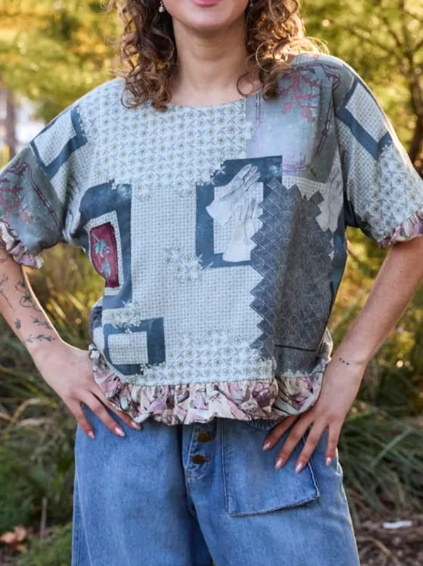 CIRCULAR BY M.A DAINTY REVERSIBLE RULAN TOP sold by ENNI