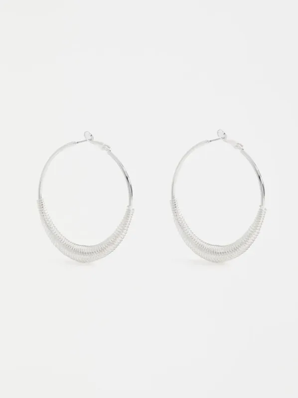ELK SOLF METALLIC HOOP EARRING sold by ENNI