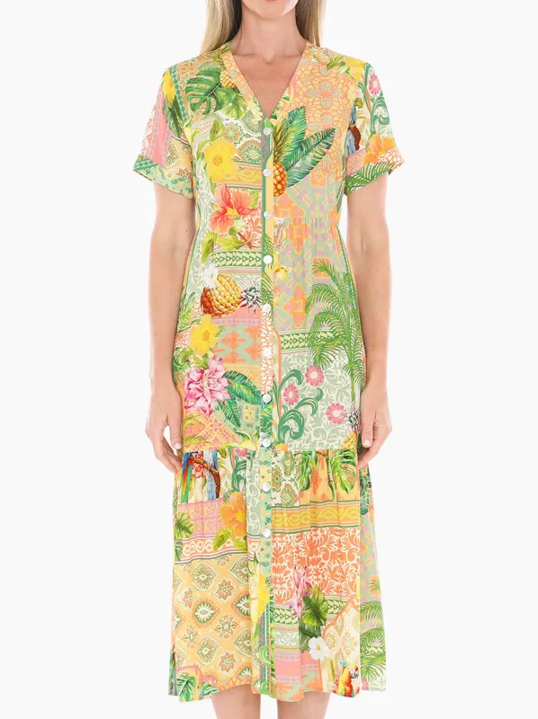 JUMP PINA COLADA TIERED DRESS sold by ENNI