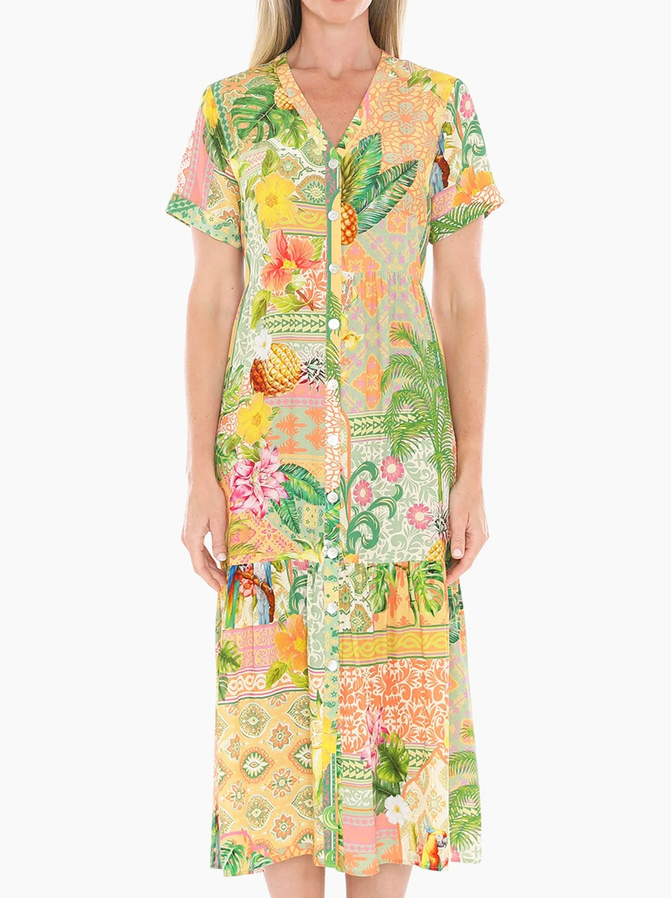 JUMP PINA COLADA TIERED DRESS sold by ENNI