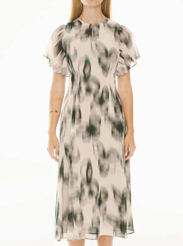 POL ELISE RUFFLE SLEEVE DRESS sold by ENNI