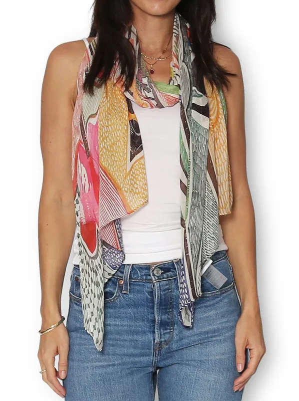 THE ARTISTS LABEL SUNSHINE AND NATIVES SCARF sold by ENNI