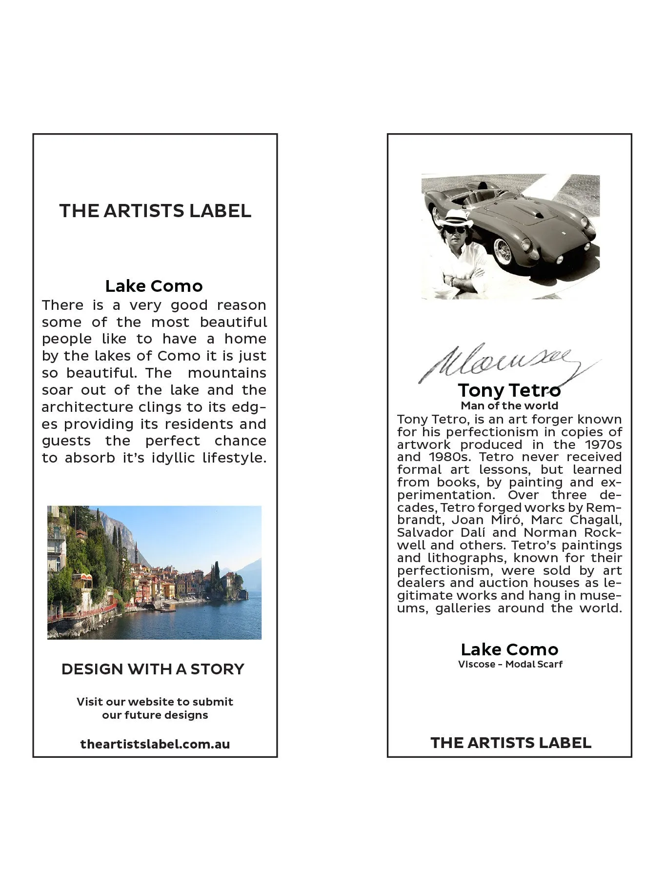 THE ARTISTS LABEL LAKE COMO SCARF sold by ENNI product image thumbnail 3