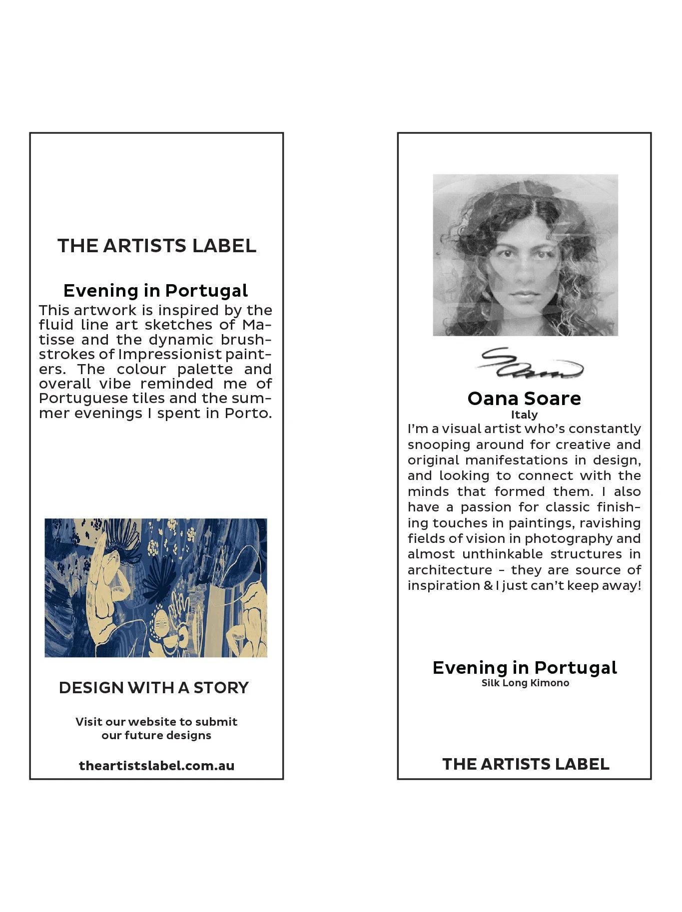 THE ARTISTS LABEL EVENING IN PORTUGAL LONG SILK KIMONO sold by ENNI product image thumbnail 4