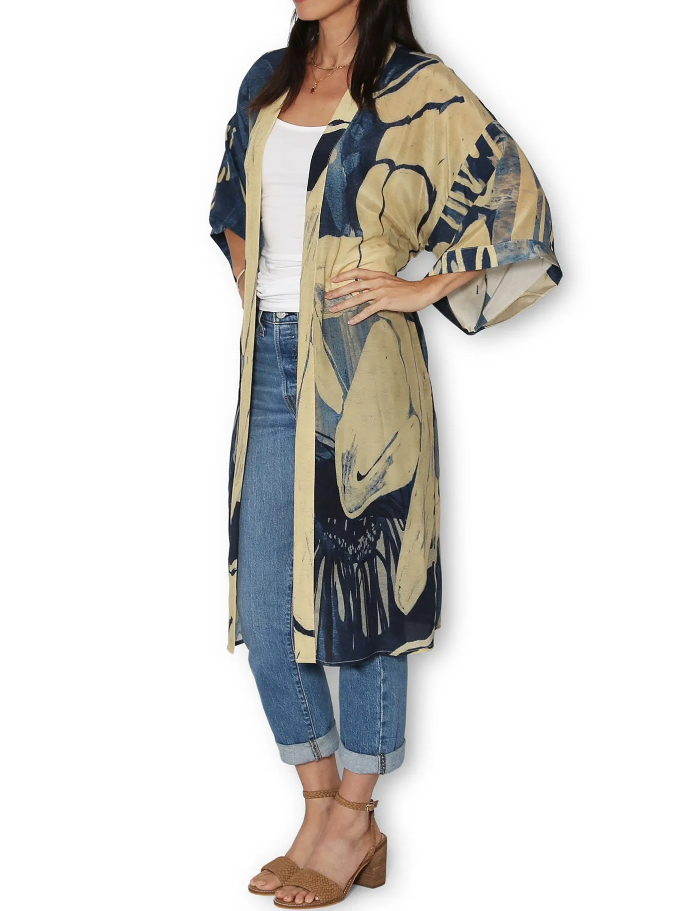 THE ARTISTS LABEL EVENING IN PORTUGAL LONG SILK KIMONO sold by ENNI product image thumbnail 2
