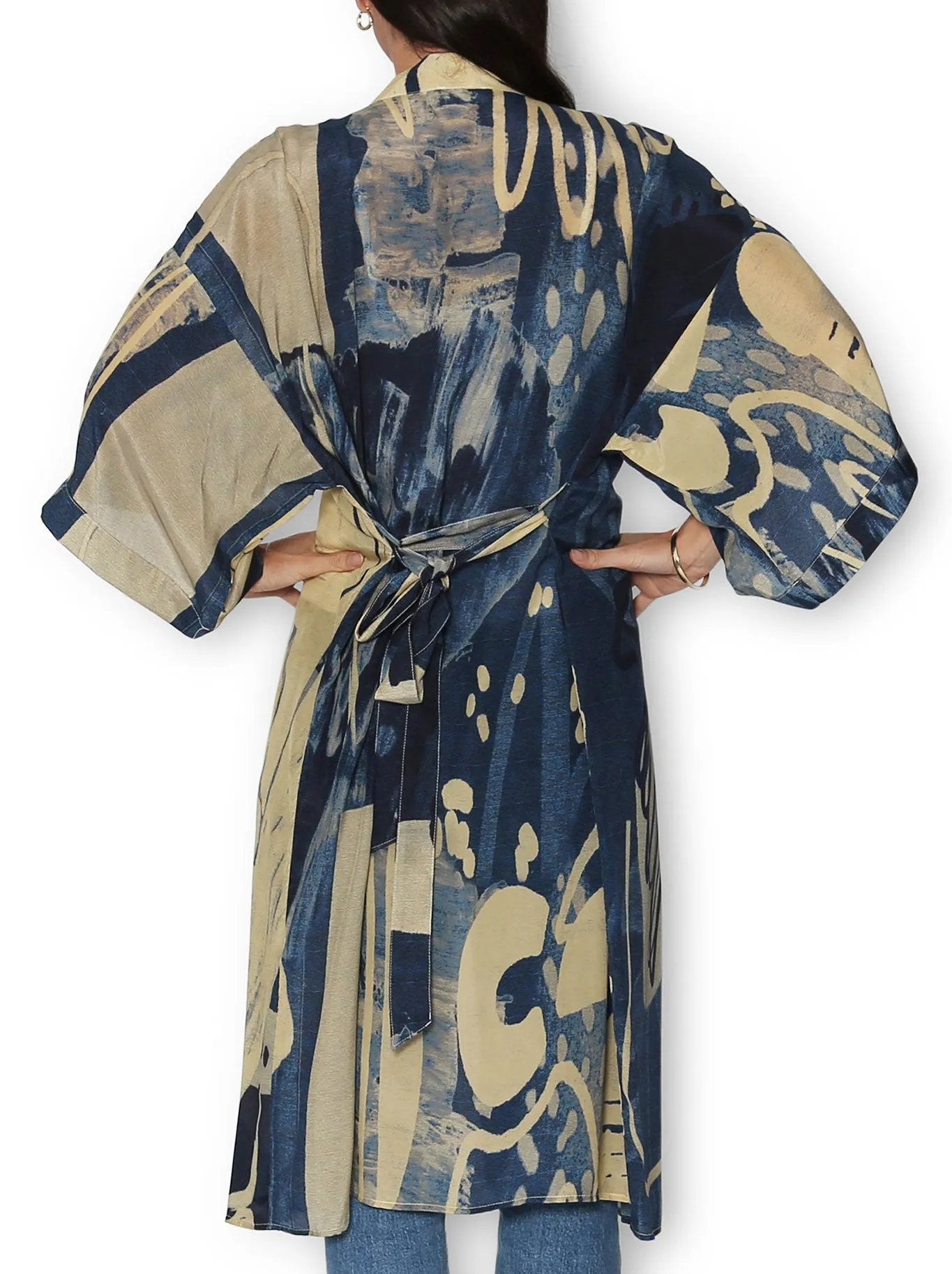 THE ARTISTS LABEL EVENING IN PORTUGAL LONG SILK KIMONO sold by ENNI product image thumbnail 3