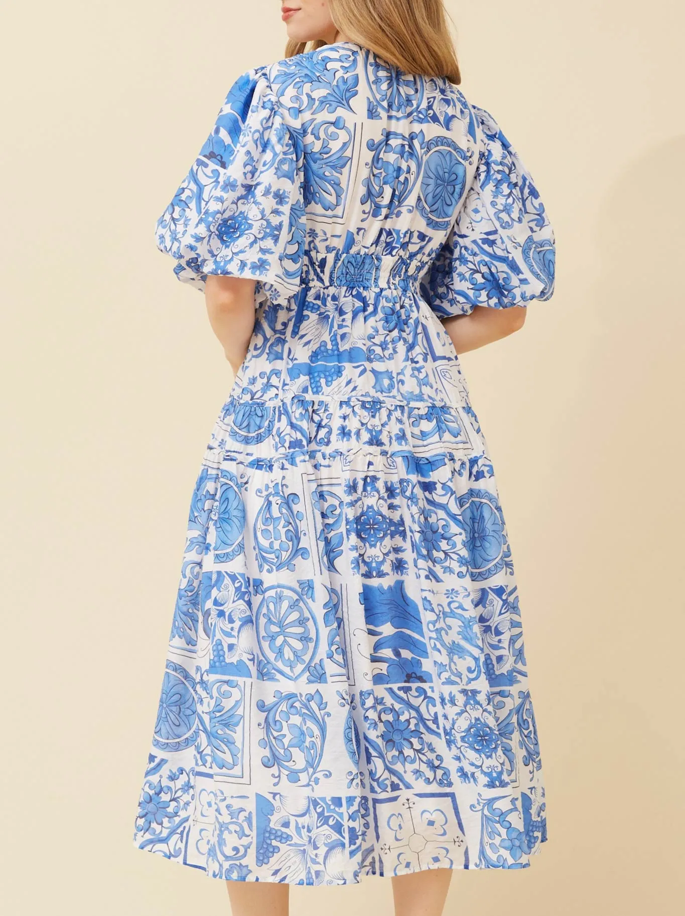 CAROLINE K MORGAN PRINTED MIDI DRESS sold by ENNI product image thumbnail 3