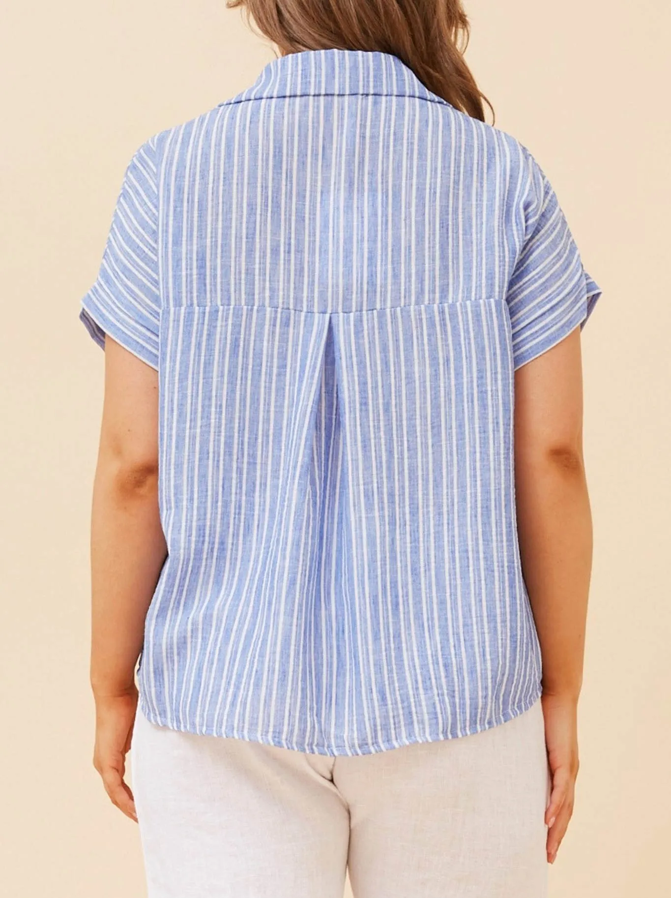 BOTTEGA MODA STRIPED SHORT SLEEVE SHIRT sold by ENNI product image thumbnail 3
