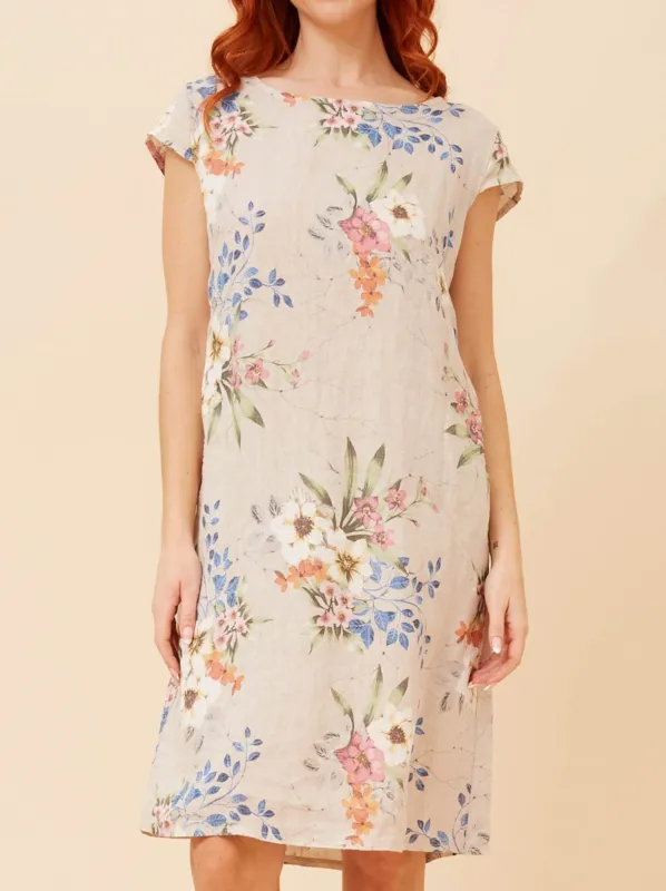 BOTTEGA MODA LINEN FLORAL DRESS sold by ENNI