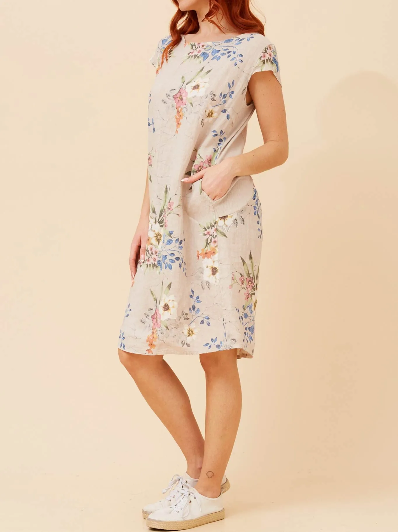 BOTTEGA MODA LINEN FLORAL DRESS sold by ENNI product image thumbnail 2