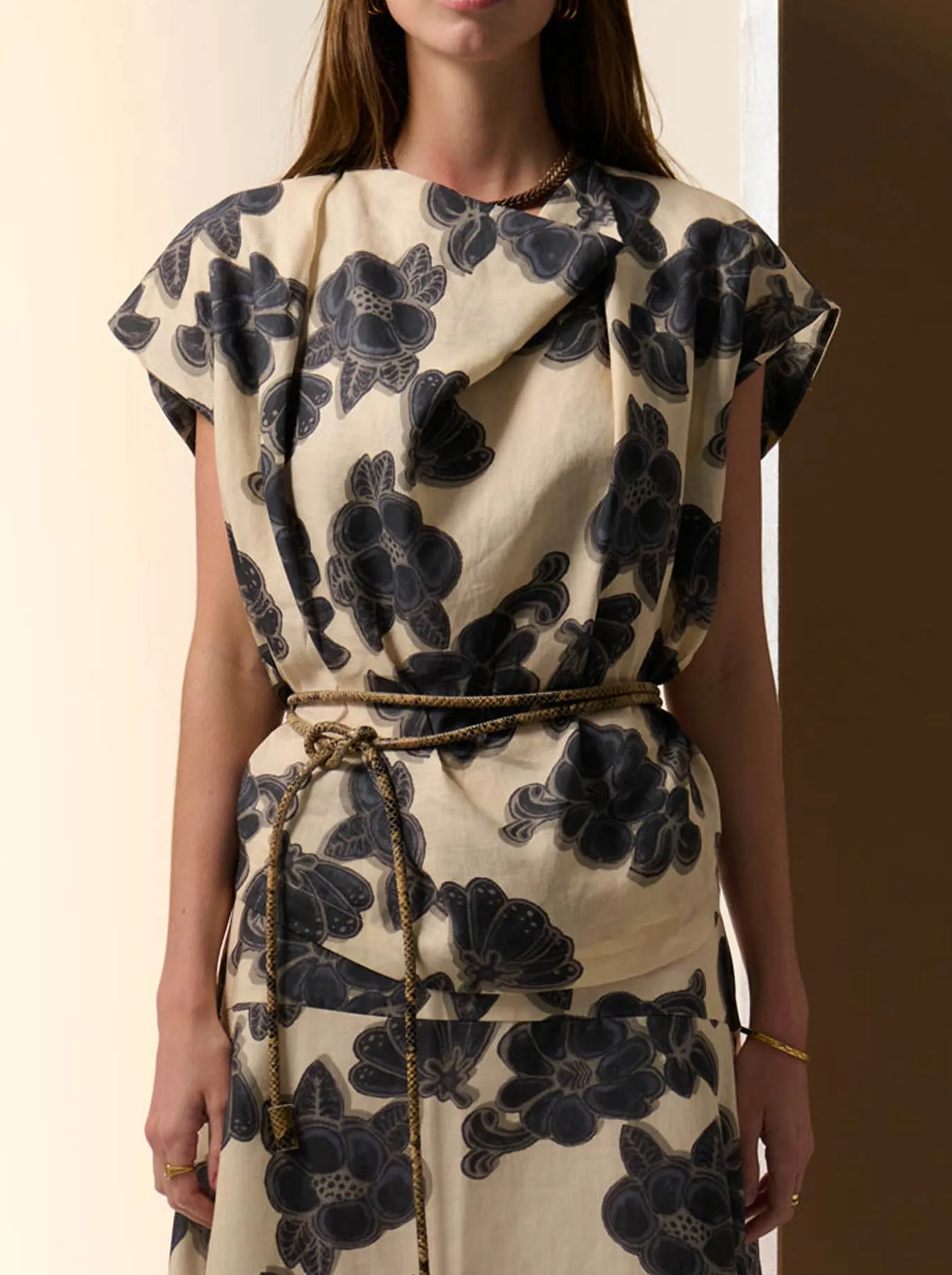 POL AMARA DRAPED TOP sold by ENNI