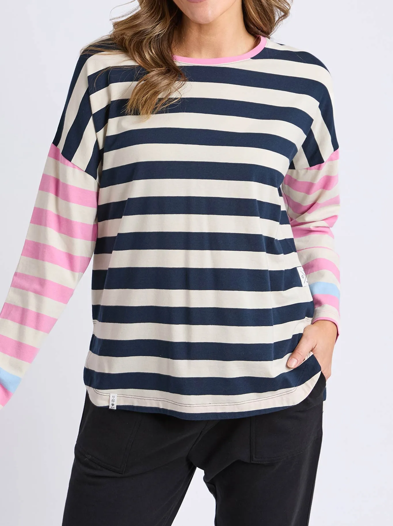 ELM GAEB STRIPE LONG SLEEVE TEE sold by ENNI