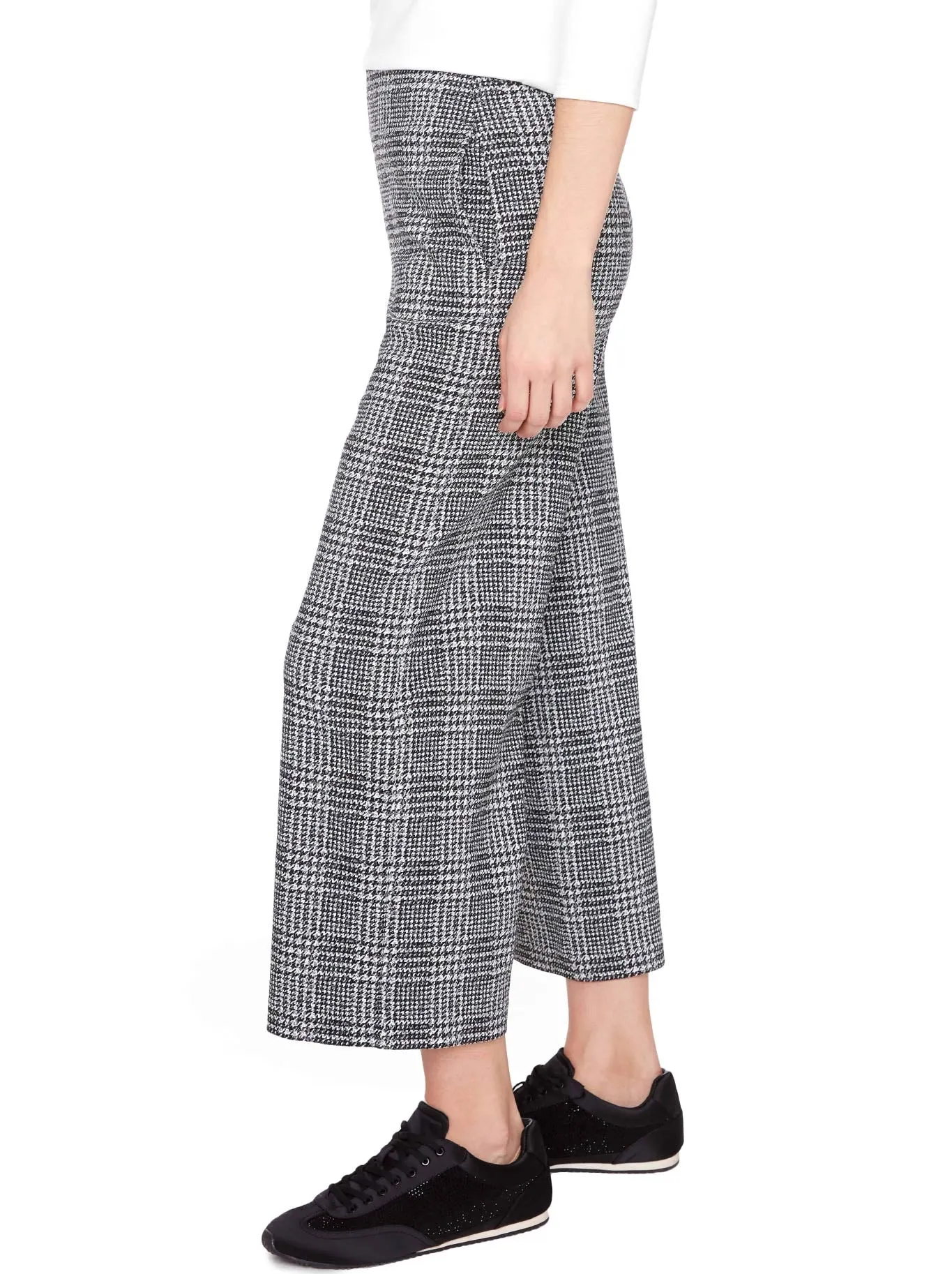 UP! PLAID TECHNO WIDE-LEG CROPPED PANT sold by ENNI product image thumbnail 2