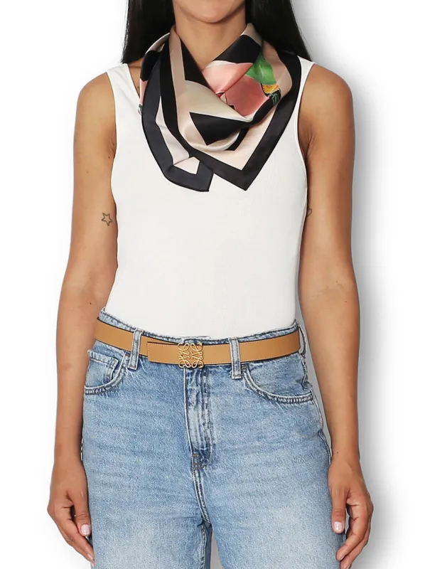 THE ARTISTS LABEL DECO GODDESS SILK SQUARE SCARF sold by ENNI