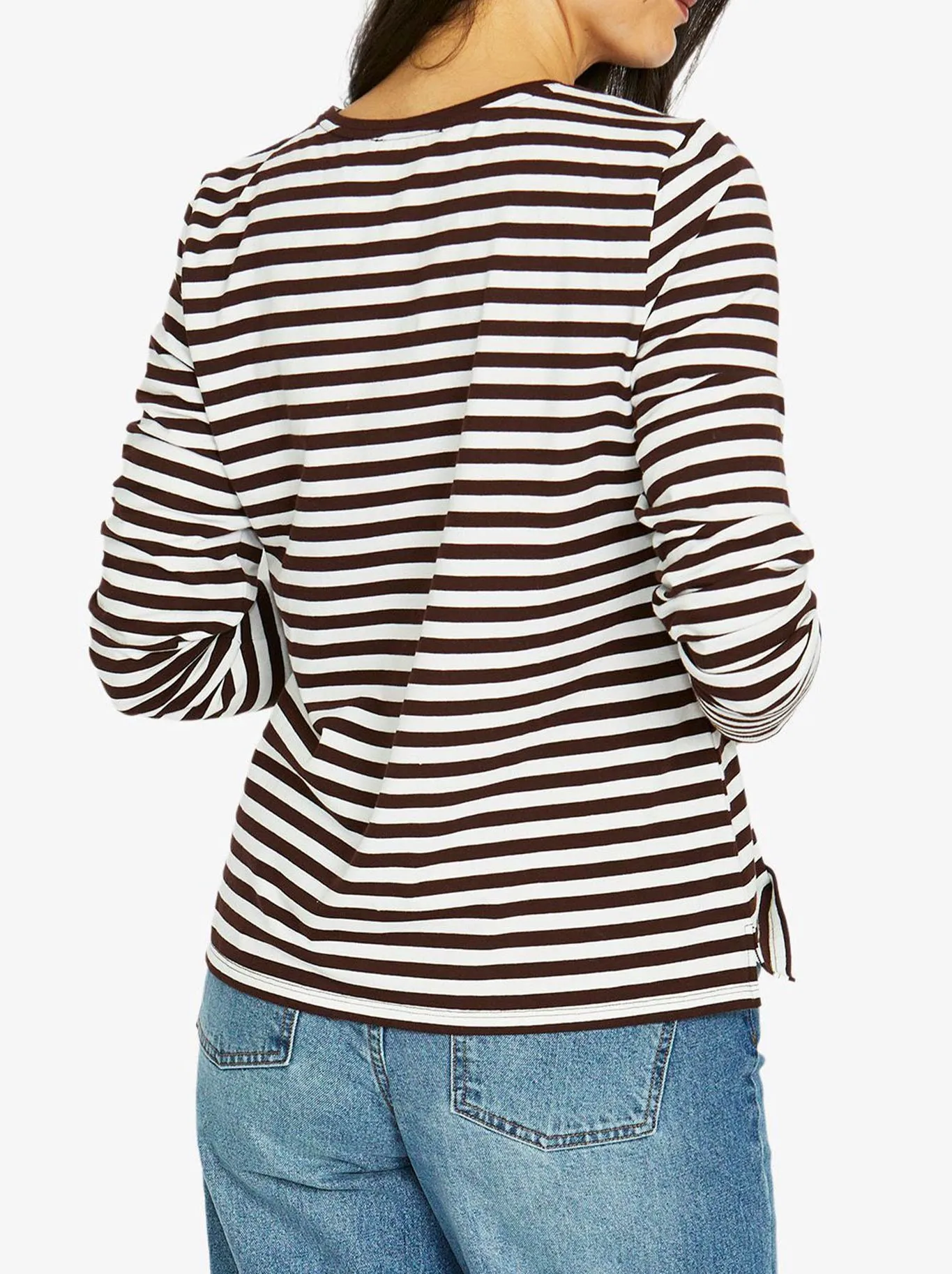 JUMP STRIPE CREW LONG SLEEVE TEE sold by ENNI product image thumbnail 4