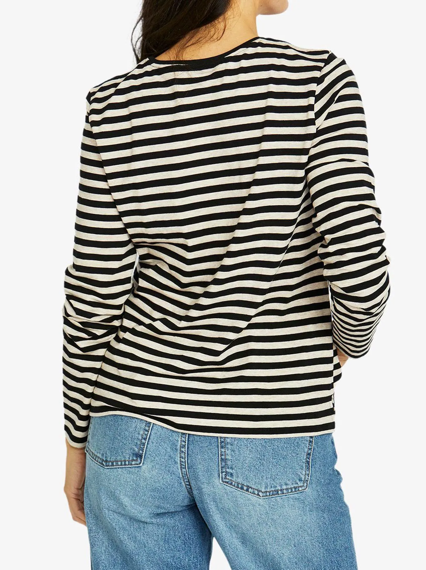 JUMP STRIPE CREW LONG SLEEVE TEE sold by ENNI product image thumbnail 2