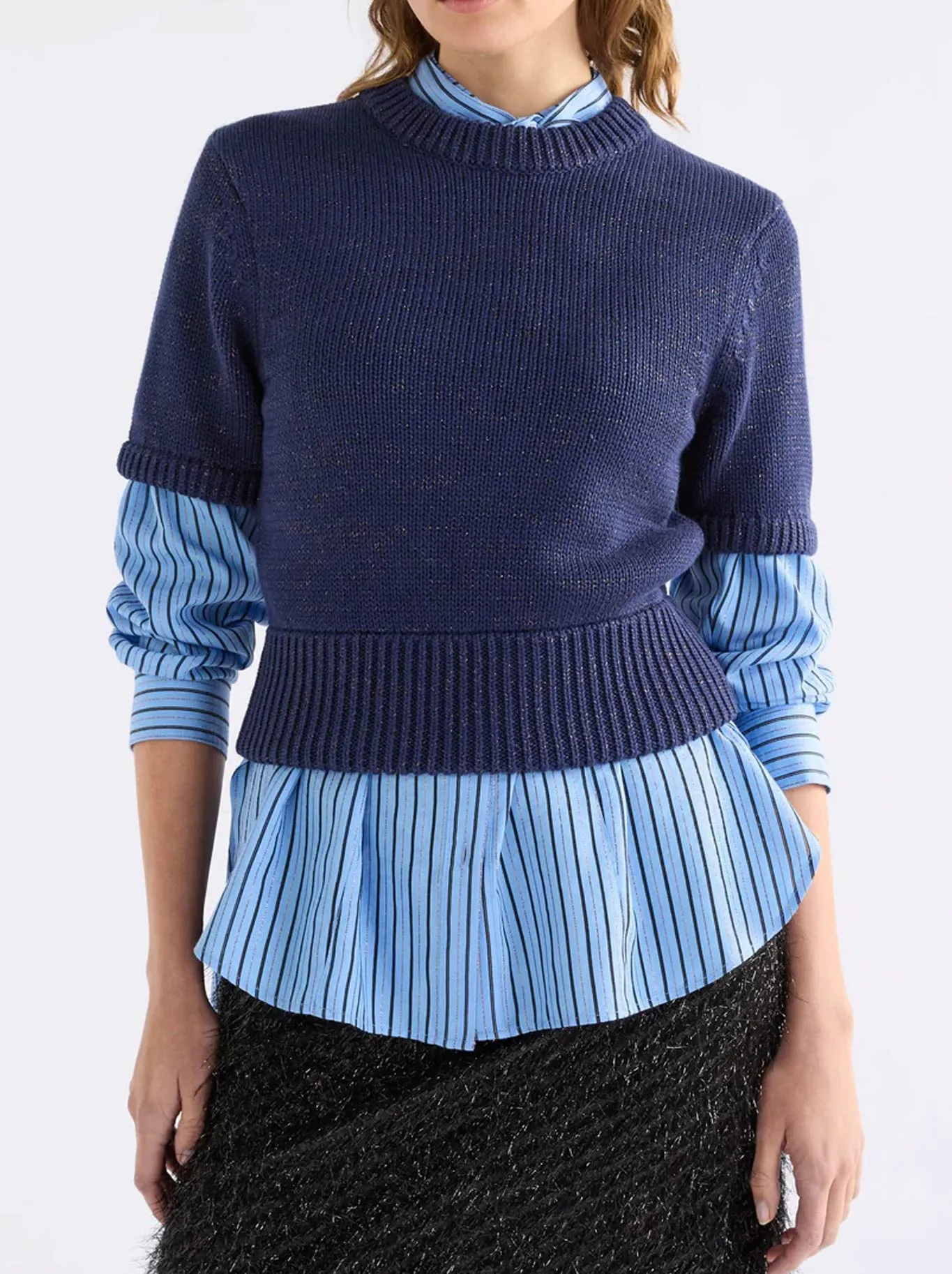 ELK LUFT LUREX KNIT TOP sold by ENNI