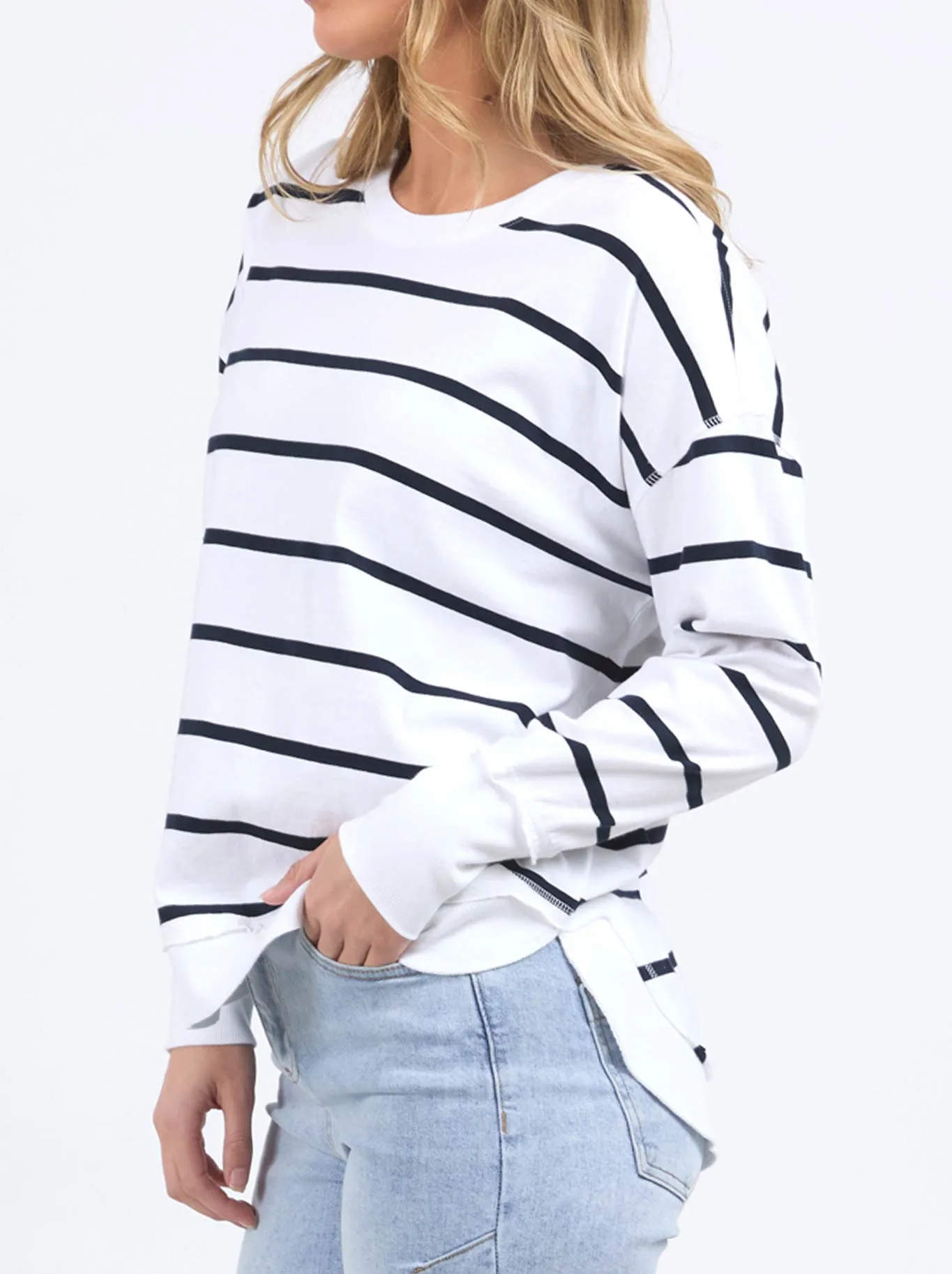 FOXWOOD FARRAH STRIPE LONG SLEEVE TEE sold by ENNI product image thumbnail 2