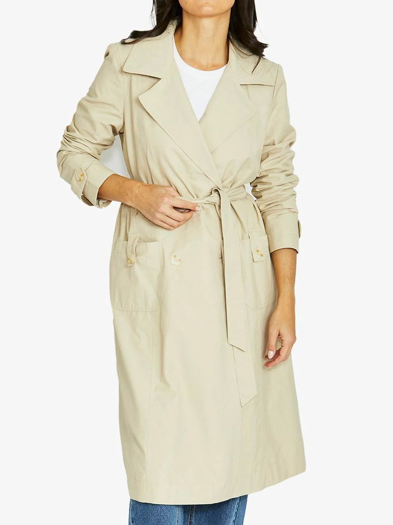 JUMP GATHER BACK TRENCH sold by ENNI
