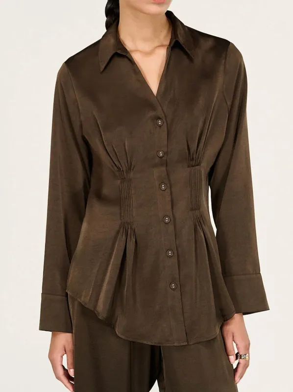 STAPLE THE LABEL SOLACE SATIN SHIRT made by Staple