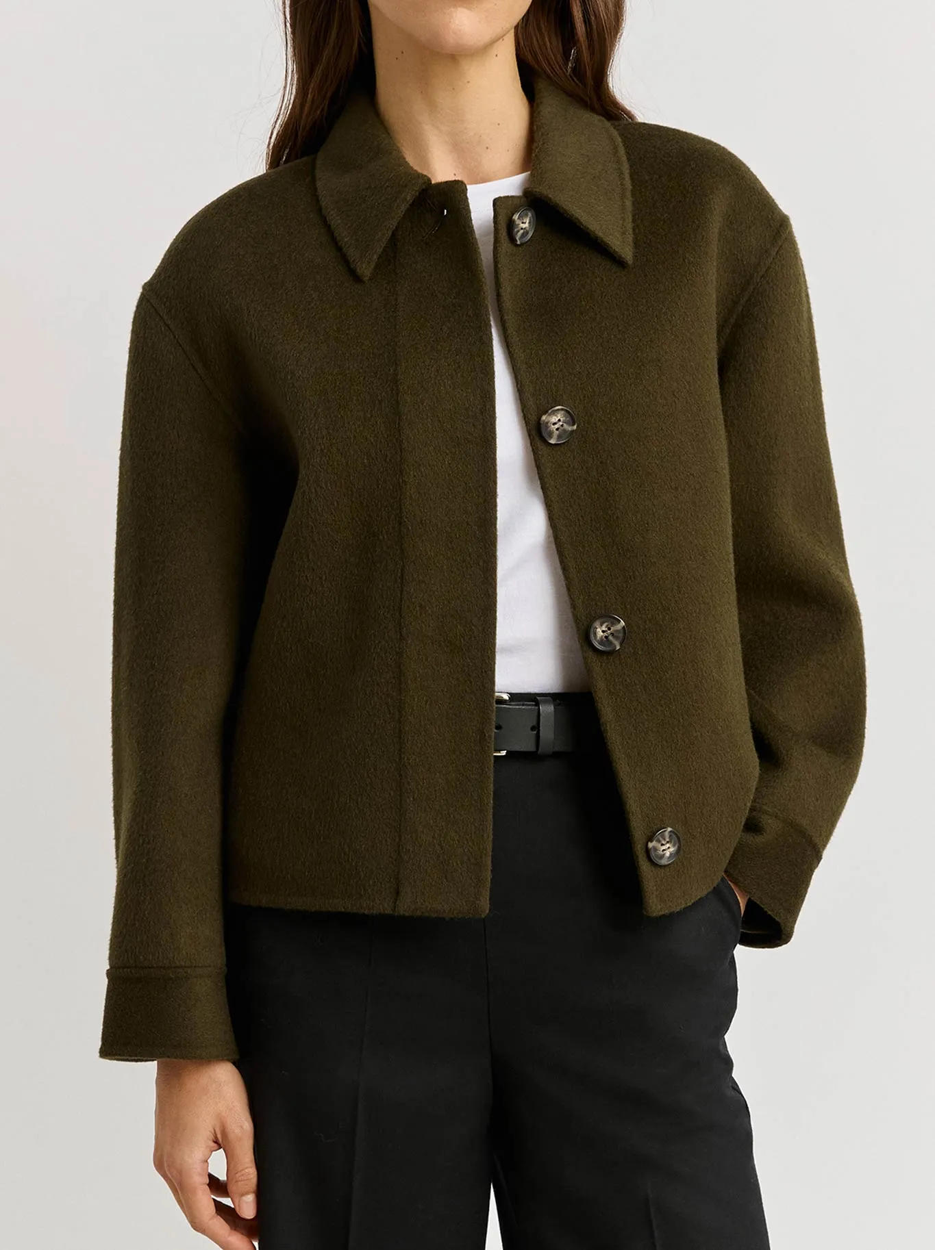 TOORALLIE BUTTON FRONT WOOL JACKET sold by ENNI
