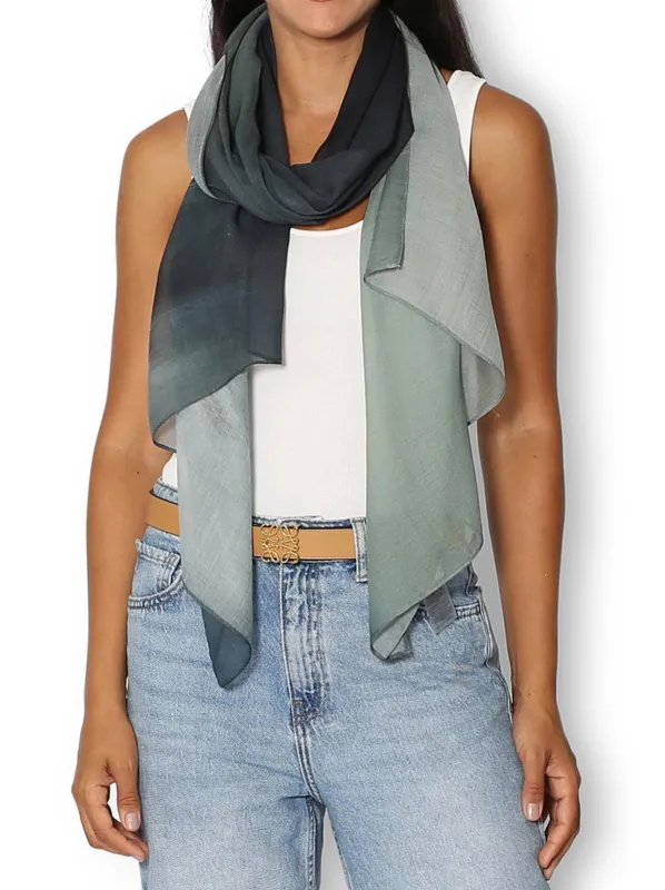 THE ARTISTS LABEL WASH OF MEMORIES SILK SCARF made by ENNI