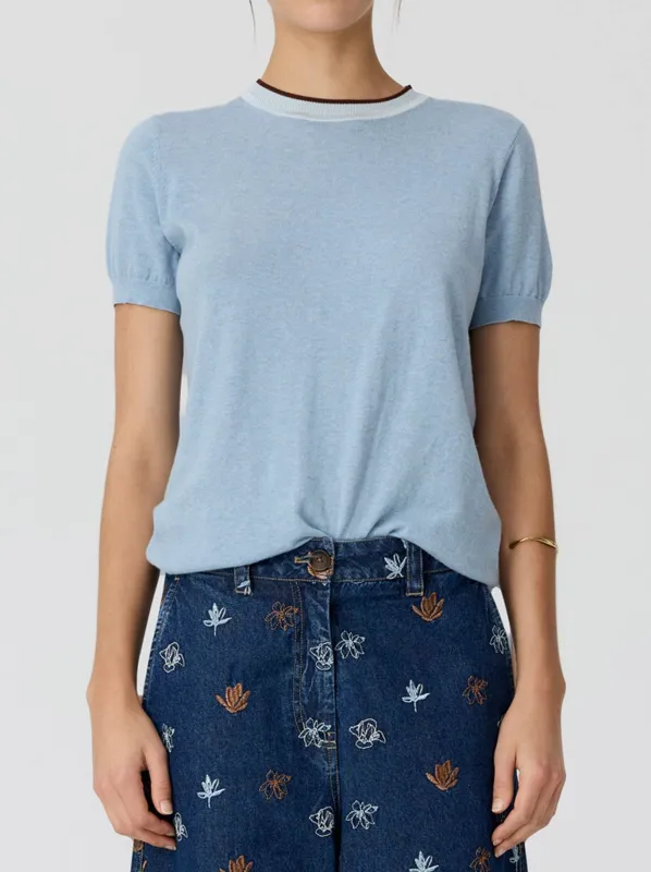 POL DILLON TEE WITH TIPPING made by POL