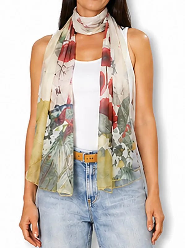 THE ARTISTS LABEL JARDIN D'ORANGE SCARF made by ENNI