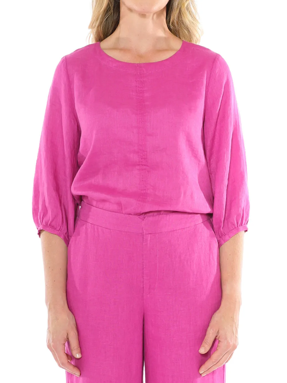 JUMP GATHERED SLEEVE TOP sold by ENNI