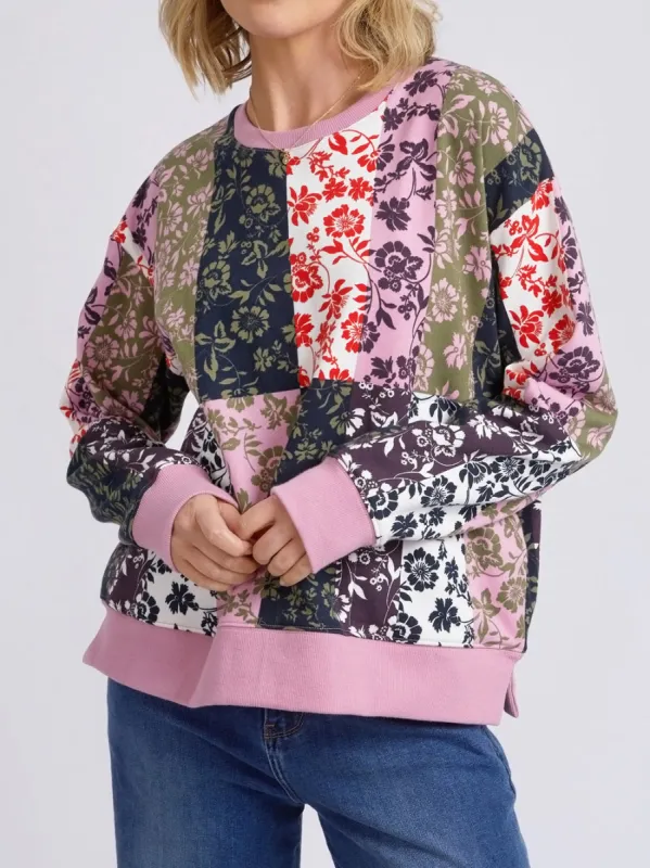 ELM LINEAR FLORAL CREW made by ENNI