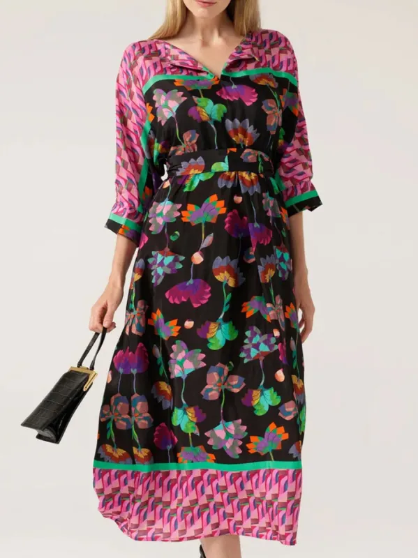 SACHA DRAKE BLACK COCKATOO DRESS sold by ENNI