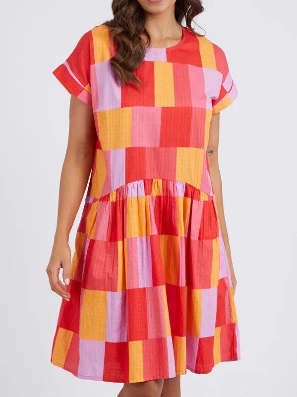 ELM SOLEIL CHECK DRESS sold by ENNI