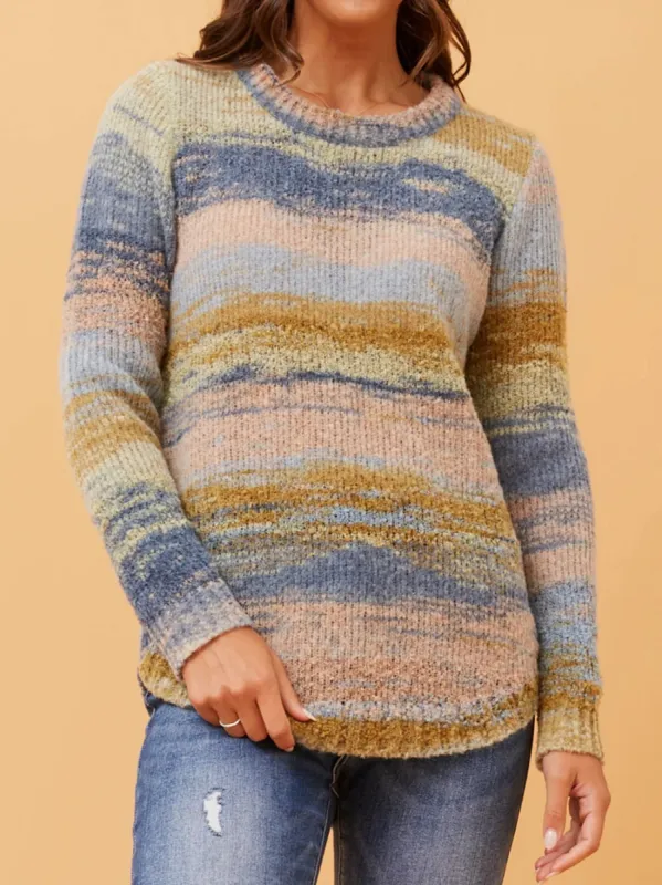 CAROLINE K MORGAN MULTI KNIT JUMPER sold by ENNI