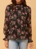 CAROLINE K MORGAN SHIRRED CUFF BLOUSE sold by ENNI