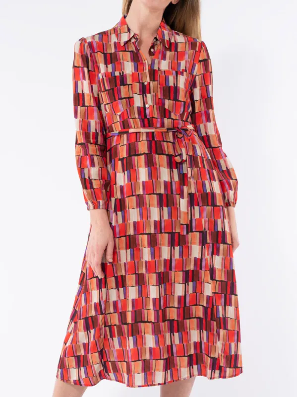 JUMP WATERCOLOUR TILE DRESS sold by ENNI