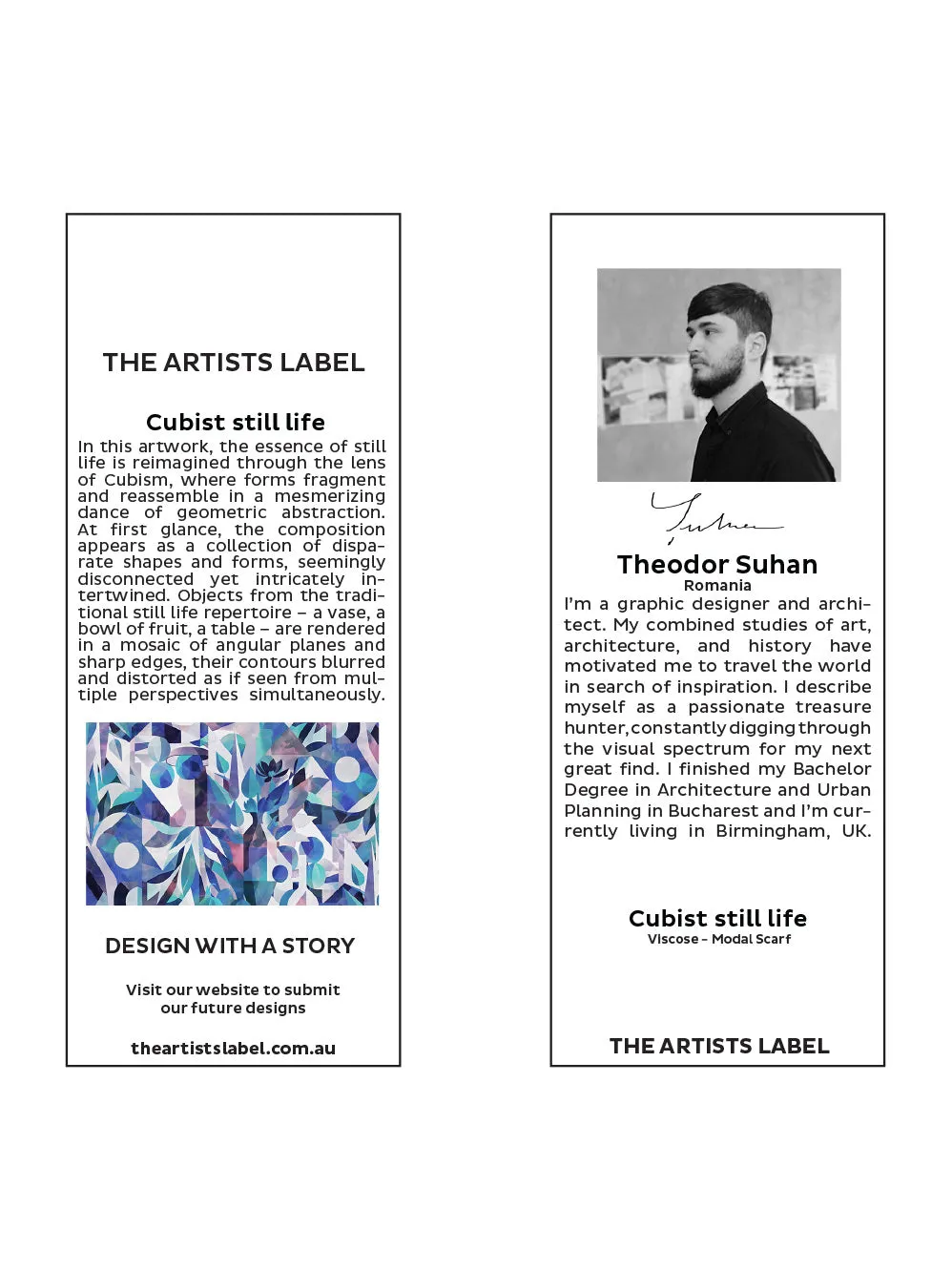 THE ARTISTS LABEL CUBIST STILL LIFE sold by ENNI product image thumbnail 3