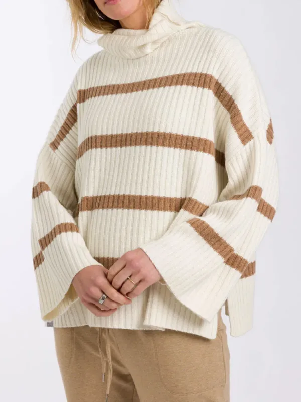 TALAMAYA DIVINE STRIPE RIB PULLOVER sold by ENNI