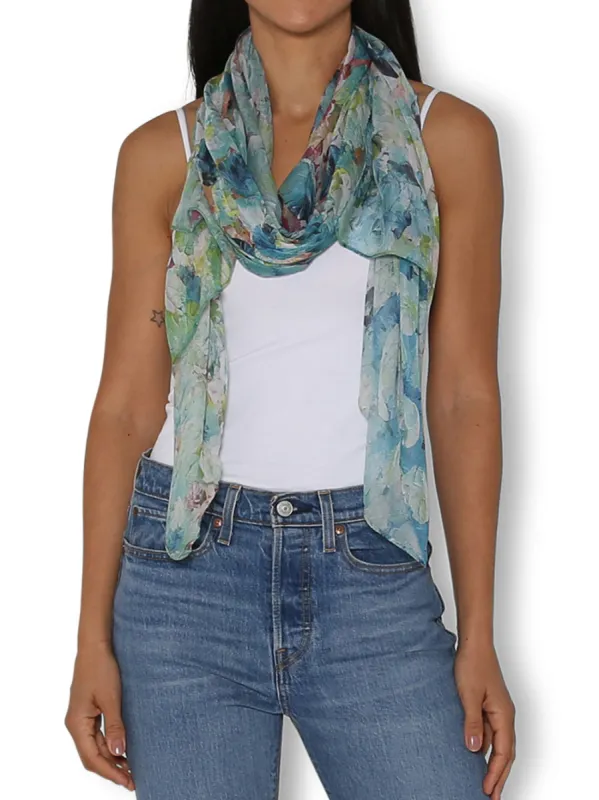 THE ARTISTS LABEL ITALIAN BELLFLOWERS SCARF sold by ENNI