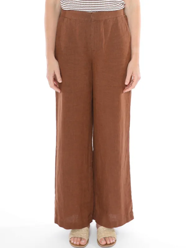 JUMP FLAT FRONT LINEN PANT sold by ENNI