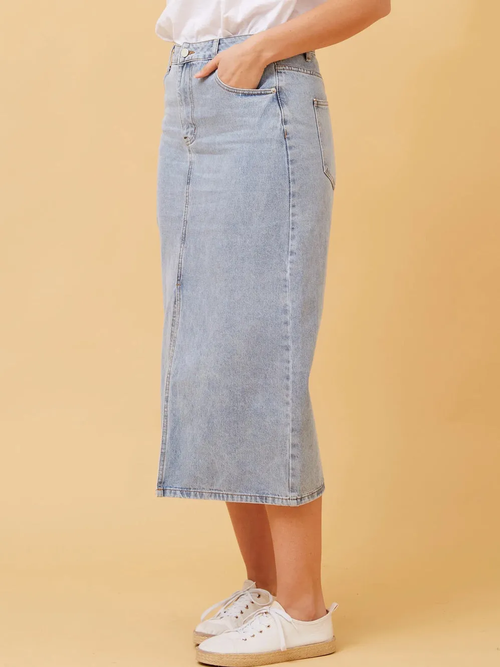 CAROLINE K MORGAN DENIM SKIRT sold by ENNI product image thumbnail 2