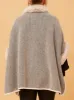 CAROLINE K MORGAN FAUX FUR TRIM PONCHO sold by ENNI