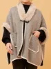 CAROLINE K MORGAN FAUX FUR TRIM PONCHO sold by ENNI