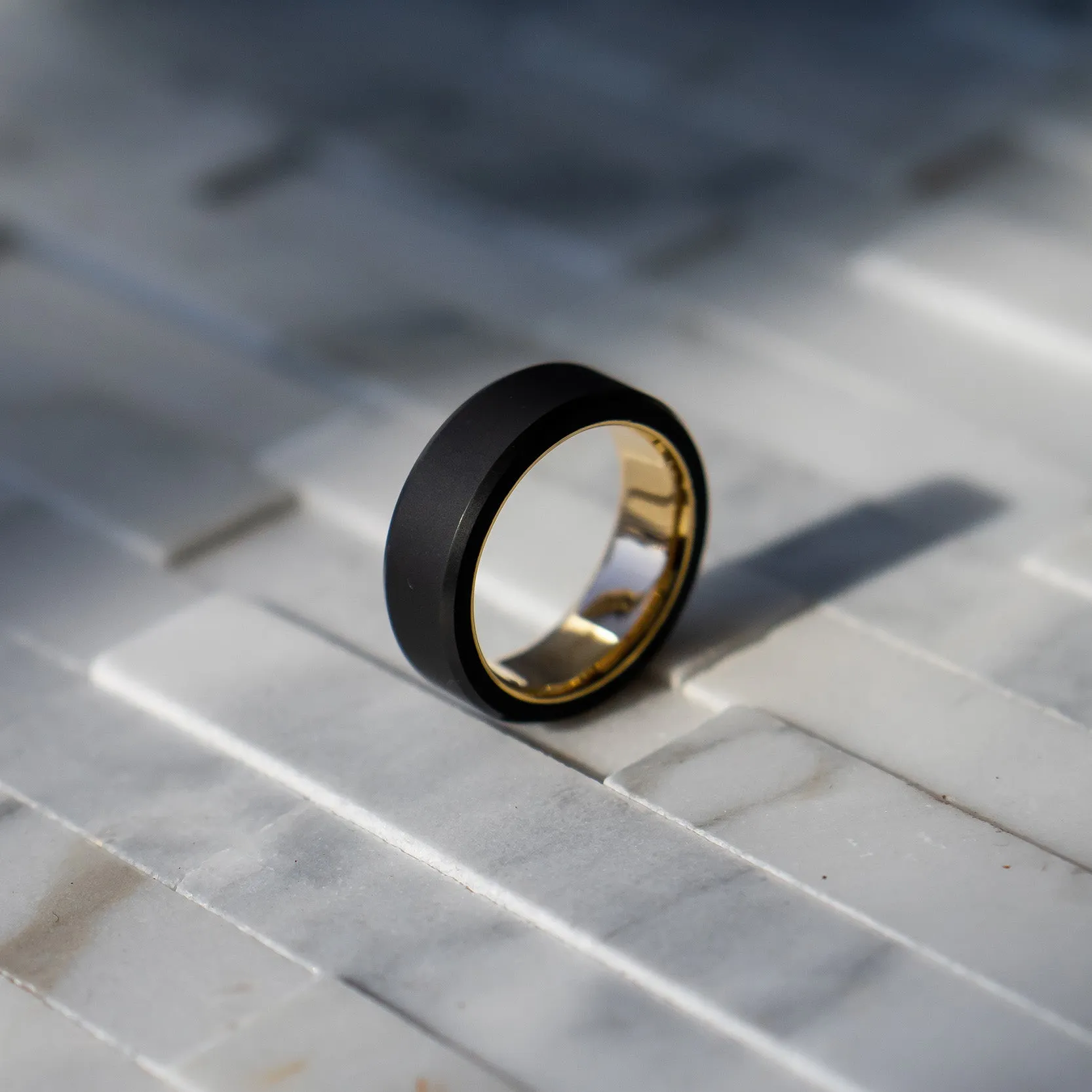 ARES 8mm - Size 11 - Matte Finish - 14k Yellow Gold Sleeve - SHIPS WITHIN 2 BUSINESS DAYS sold by Elysium Black Diamond product image thumbnail 5